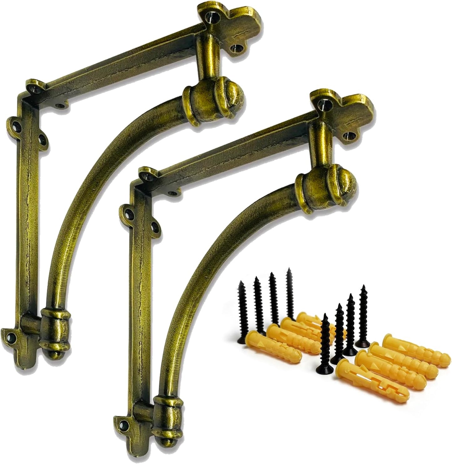NACH Decorative Shelf Brackets - Heavy Duty Gold Brackets