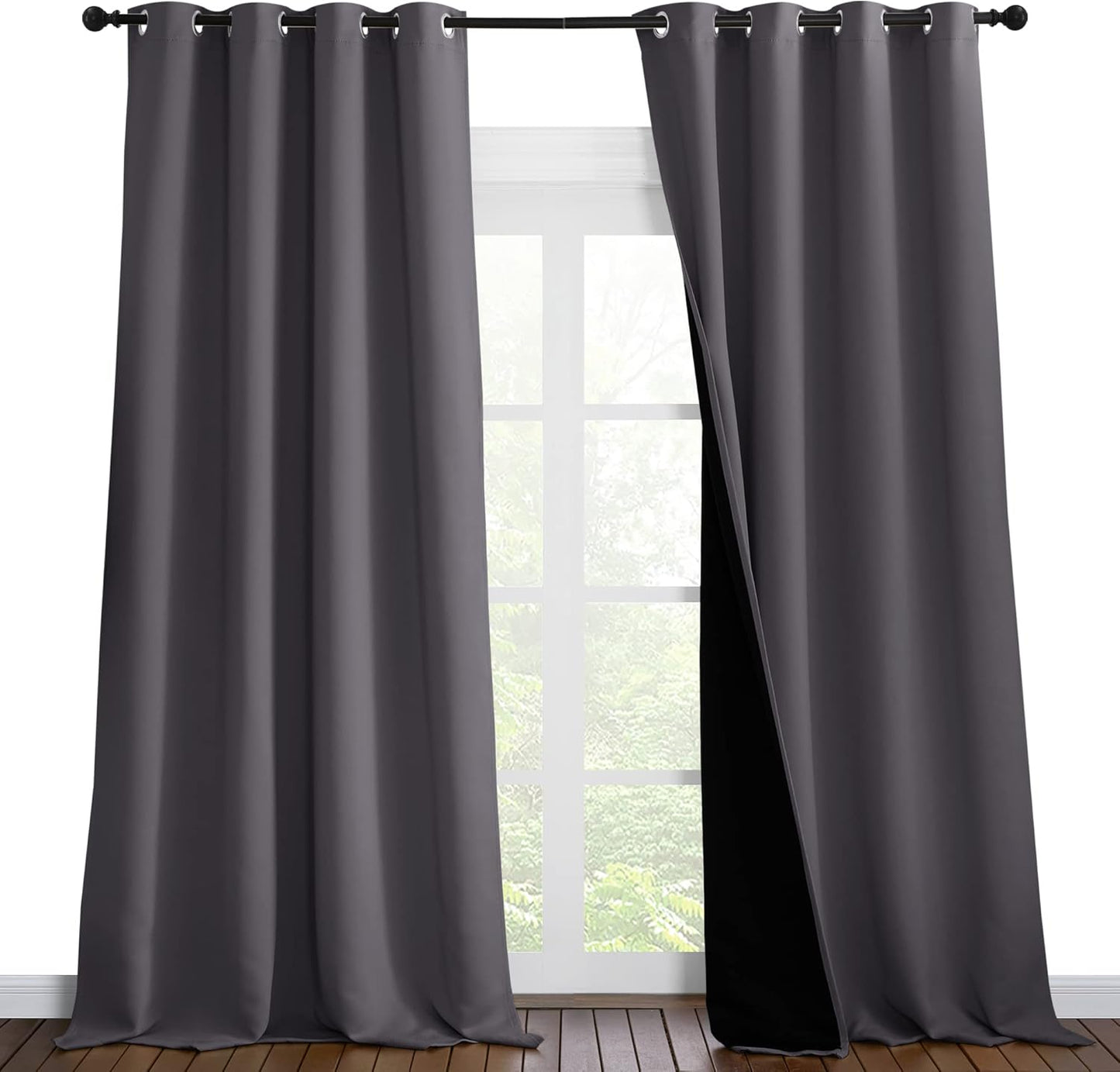 NICETOWN Blackout Blinds for Large Patio Sliding Doors 55x102