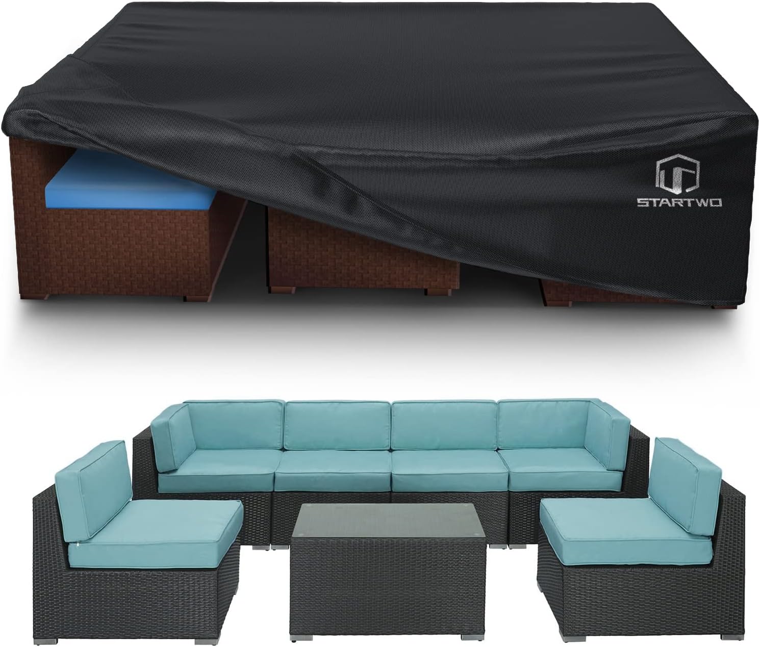 STARTWO Patio Furniture Covers Waterproof for 7-12 Seats