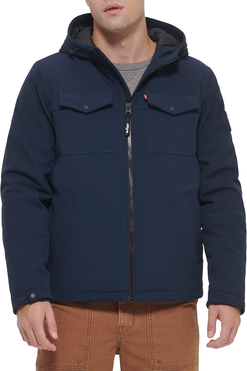 Levi's mens Soft Shell Two Pocket Hooded Trucker Jacket Review
