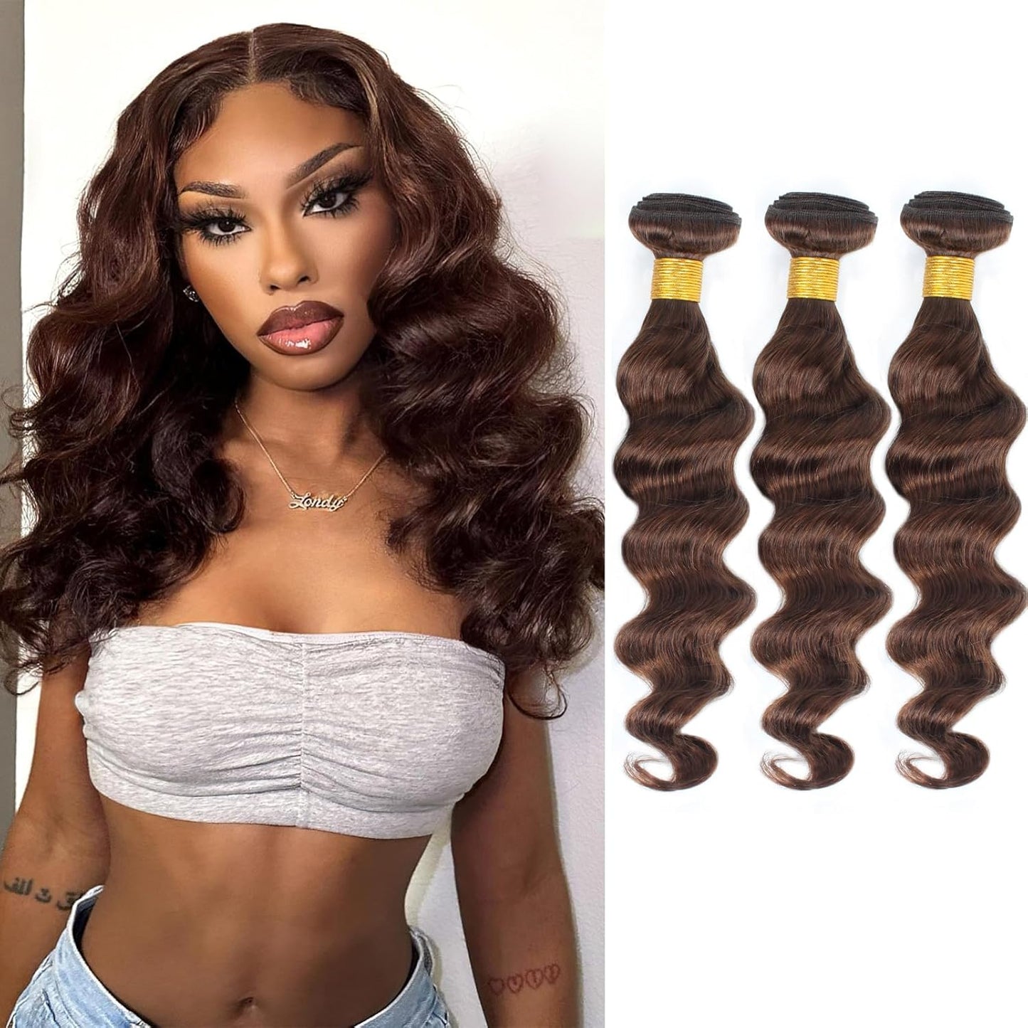 Chocolate Brown Loose Wave Human Hair Bundles for All Occasions