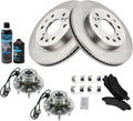 Front Brake Pad & Rotor Kit with Wheel Bearings - Semi-Metallic Front