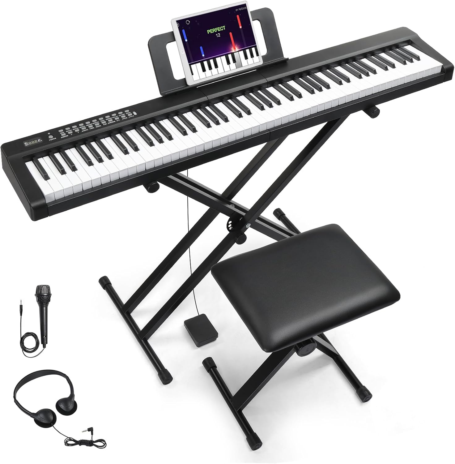 Ktaxon 88 Key Digital Piano with Bluetooth, MIDI & Teaching Modes