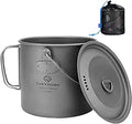 COOK'N'ESCAPE Titanium Camping Cooking Pot - Lightweight Durable