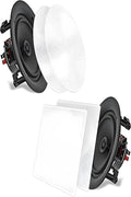6.5 in 2-Way Ceiling Speaker Pair - Flush Mount In-Wall/In-Ceiling