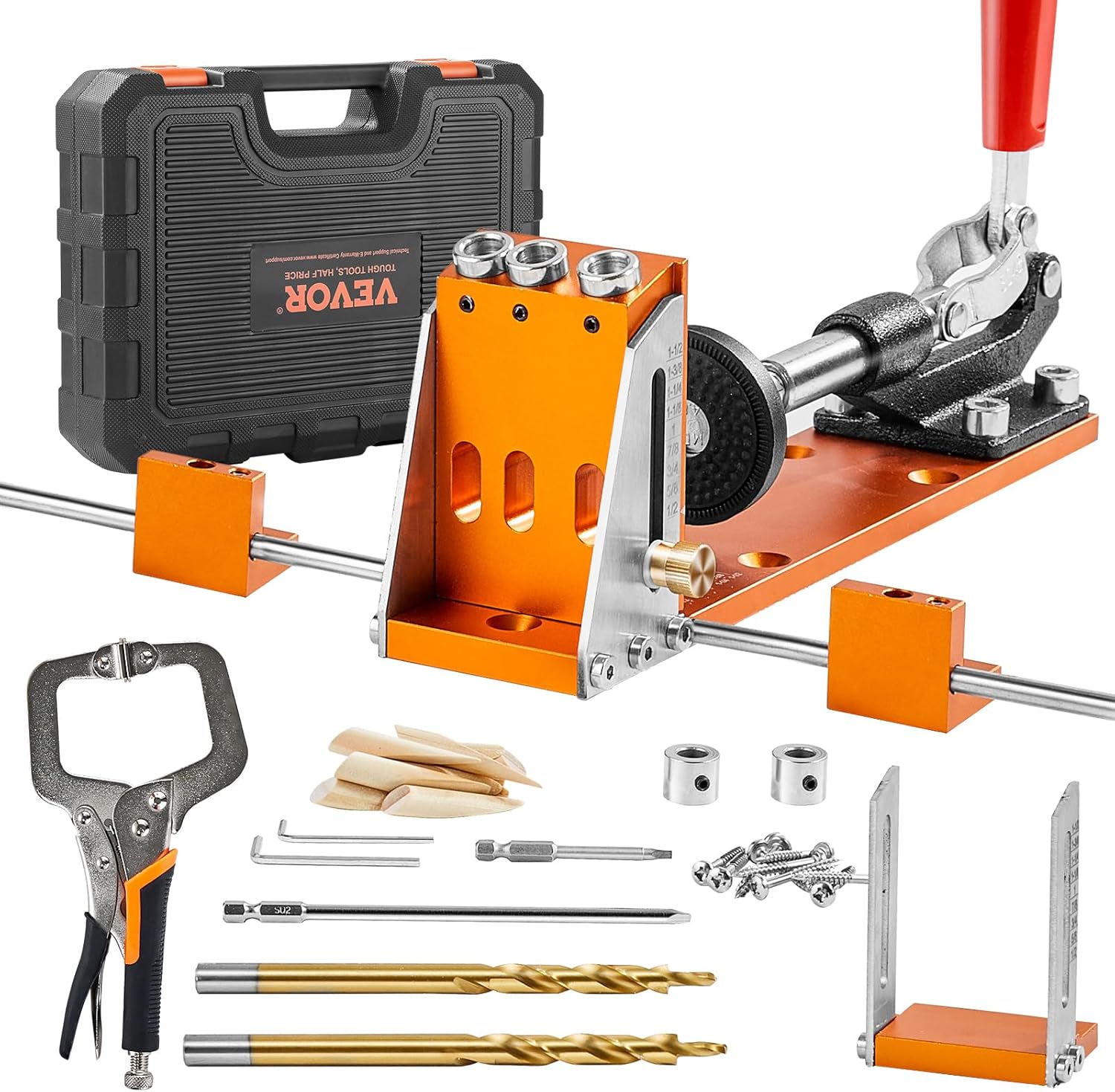 VEVOR Pocket Hole Jig Kit for DIY Carpentry Projects and More