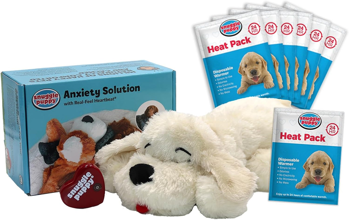 Snuggle Puppy Heartbeat Toy for Dogs - Anxiety Relief Aid