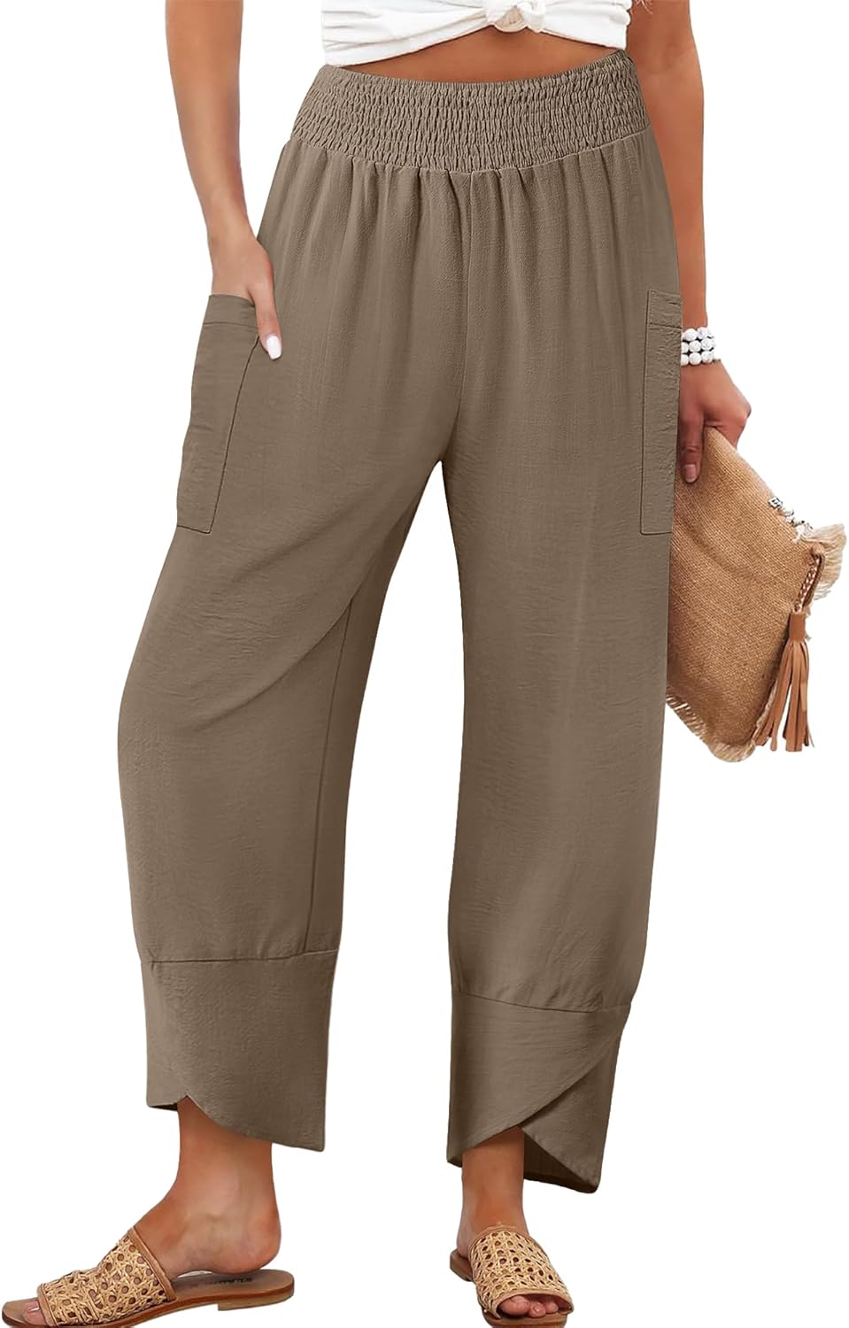 Women's Summer High Waisted Baggy Pants for Effortless Style