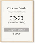 22 x 28 Poster Frame Natural Maple Wood with Tempered Glass