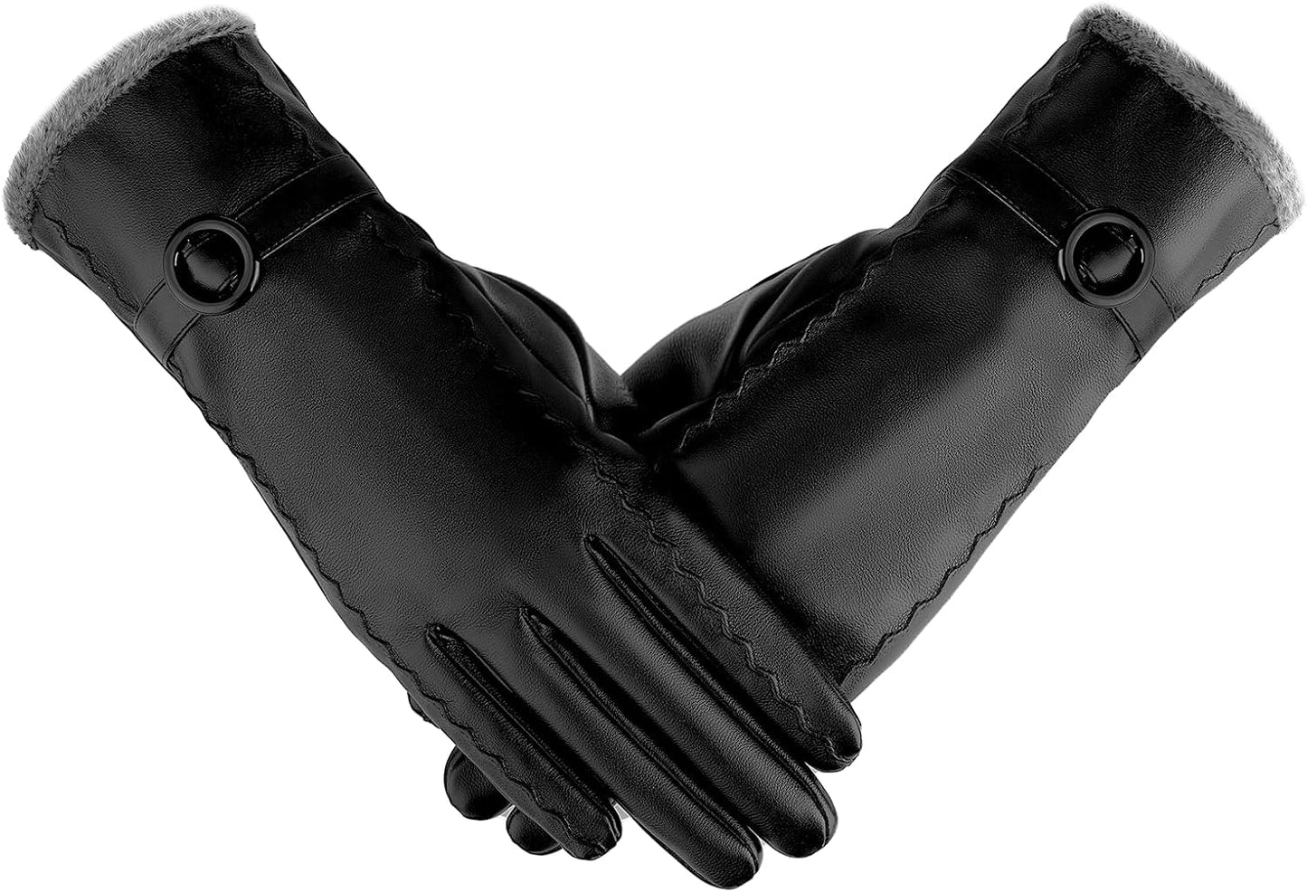 Warm Touchscreen Leather Gloves - Trifabricy