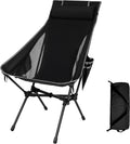 Portable High Back Camping Chair - Stable, Compact, Supports 440 lbs
