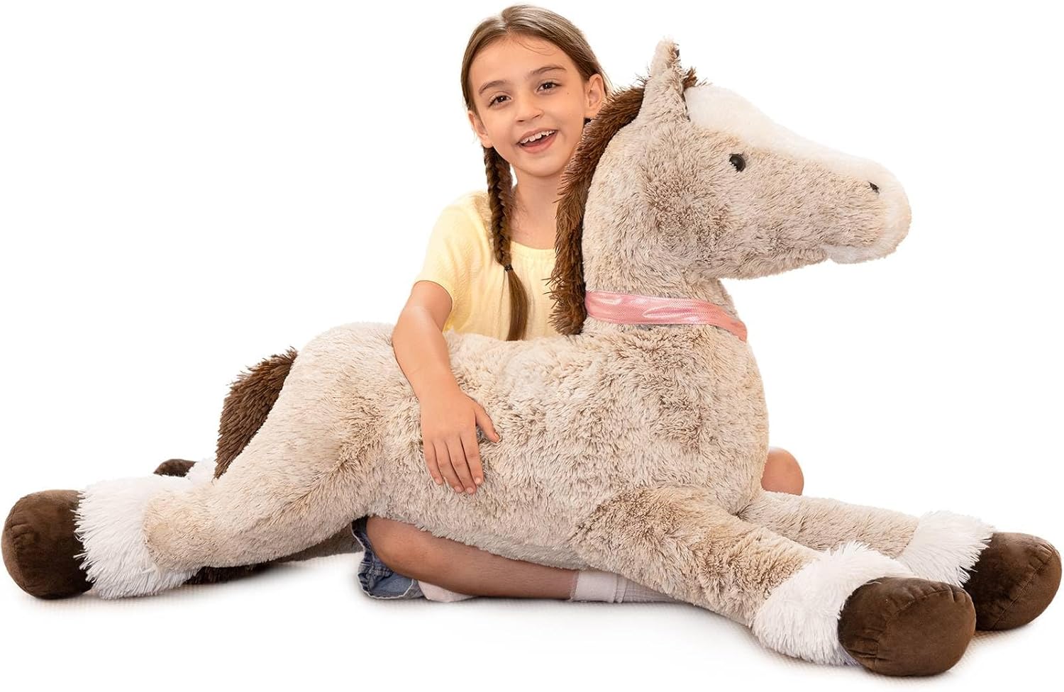 47 Inch Giant Horse Stuffed Animal for Kids and Adults