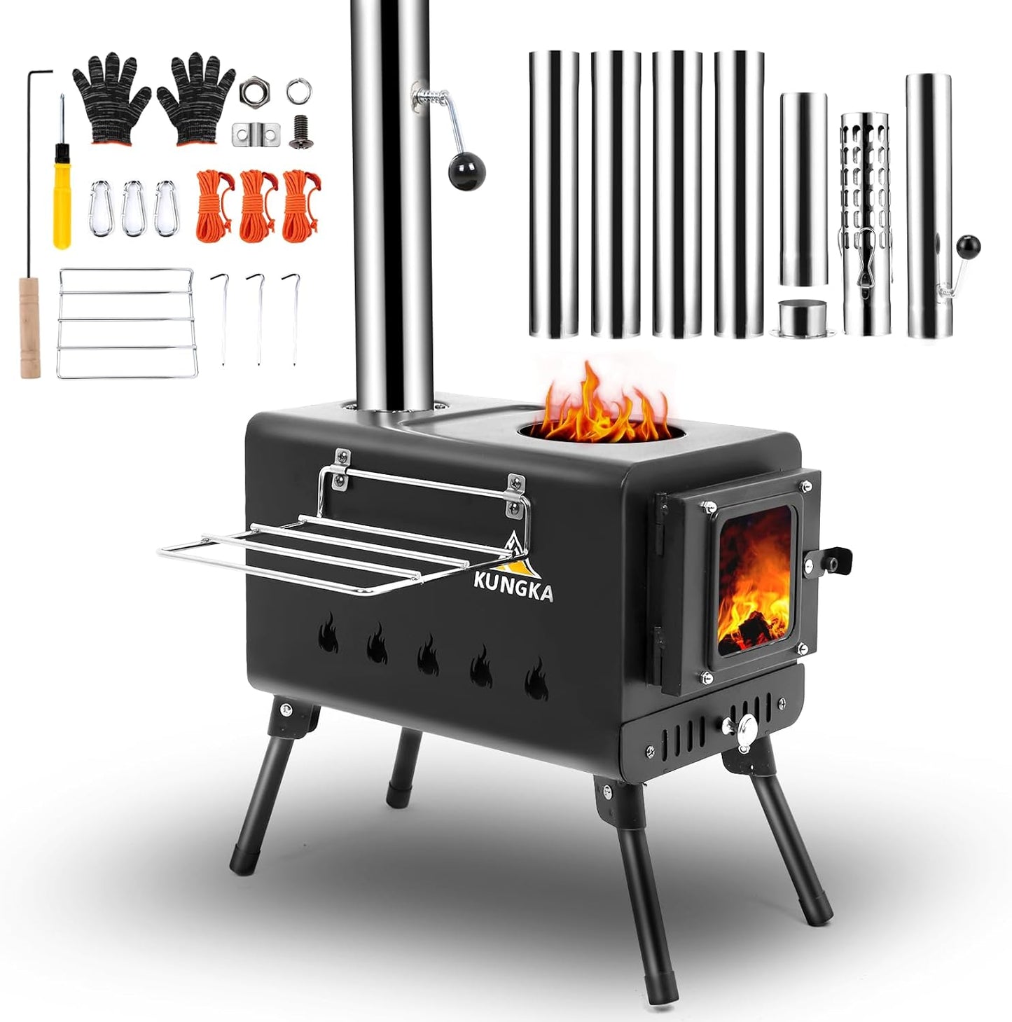 Portable Wood Stove for Hot Tents - KUNGKA