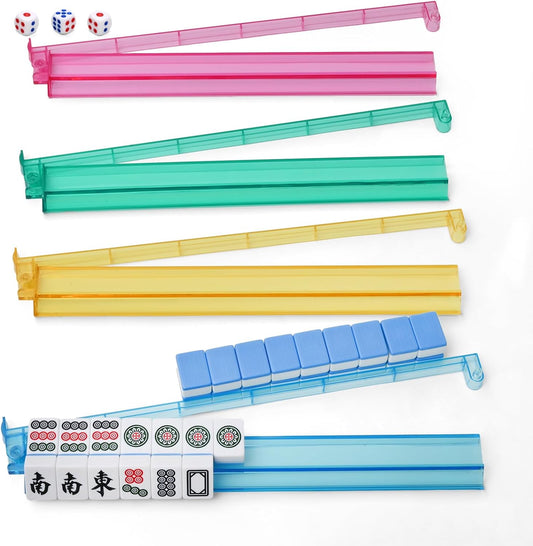 CHICMOSS Mahjong Racks with Pushers for Ultimate Gameplay