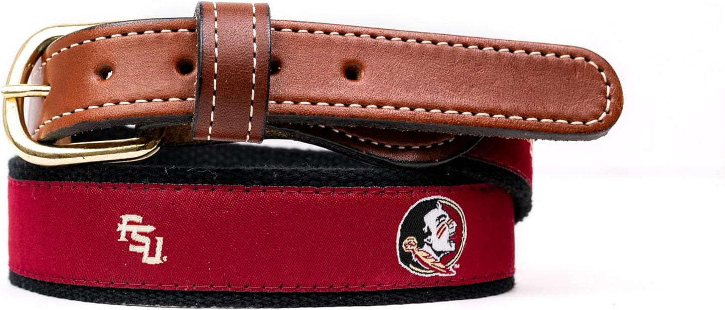 StadiumSpot Web Leather Mens Belt for All-Day Comfort and Style