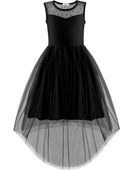 Arshiner Girls Tulle High Low Dress with Belt - Elegant Party Wear how