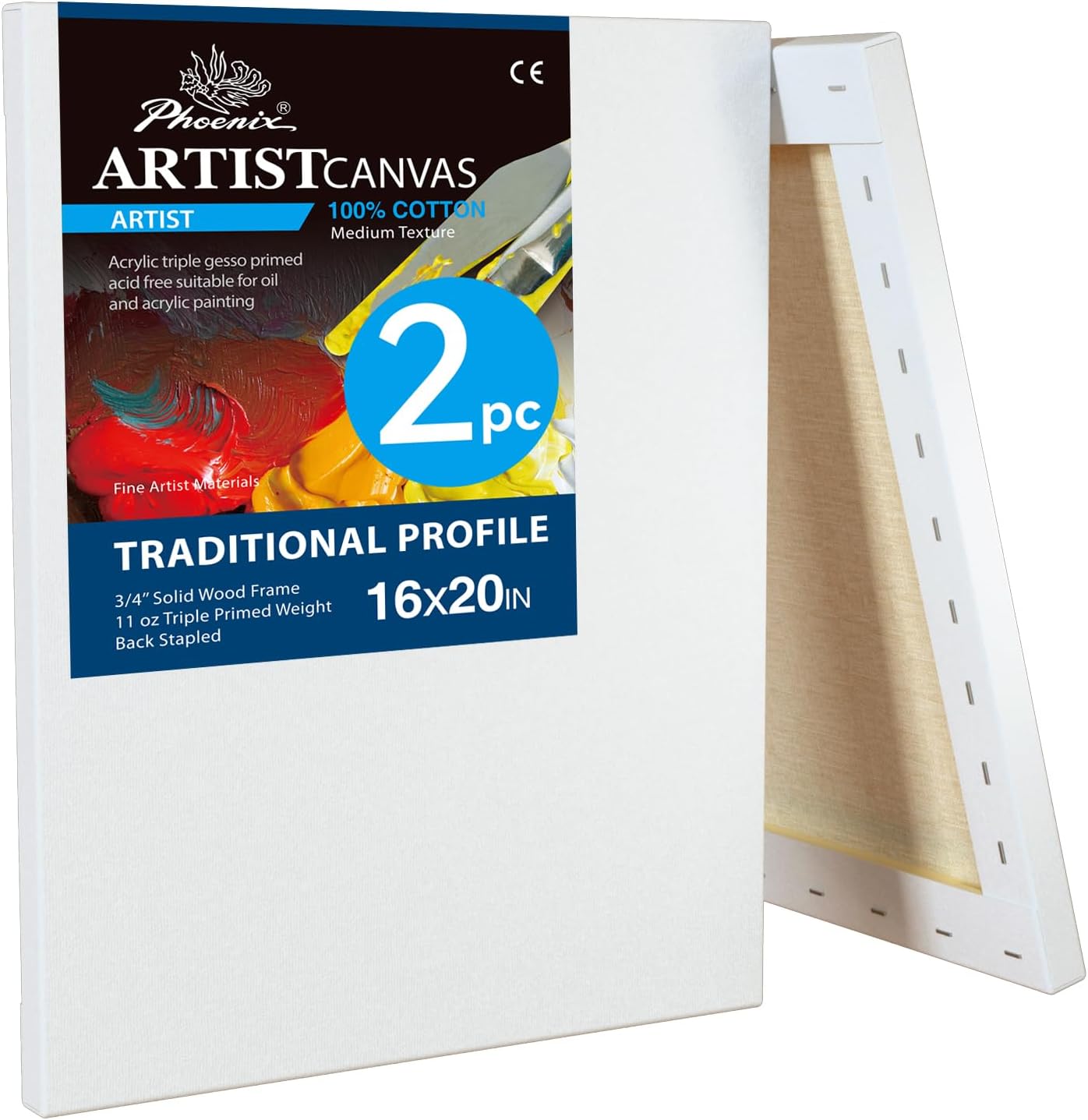PHOENIX 16x20 Inch Artist Canvas - Perfect for All Painters