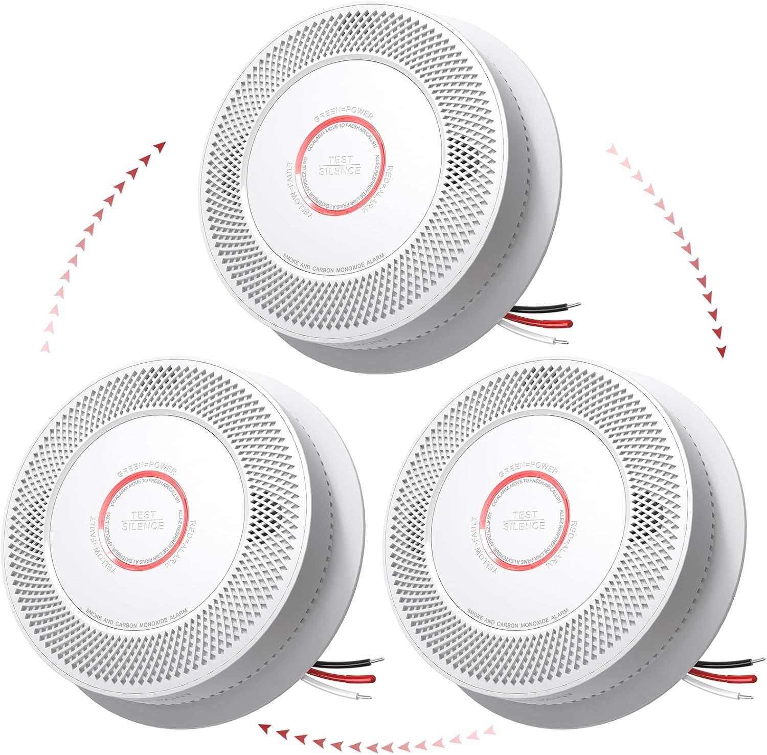 Hardwired Smoke and Carbon Monoxide Detector with Voice Alert