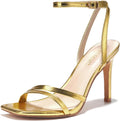 Women's Heels Strappy Ankle Strap High Heels 3.5in - Dressy Mid Heel