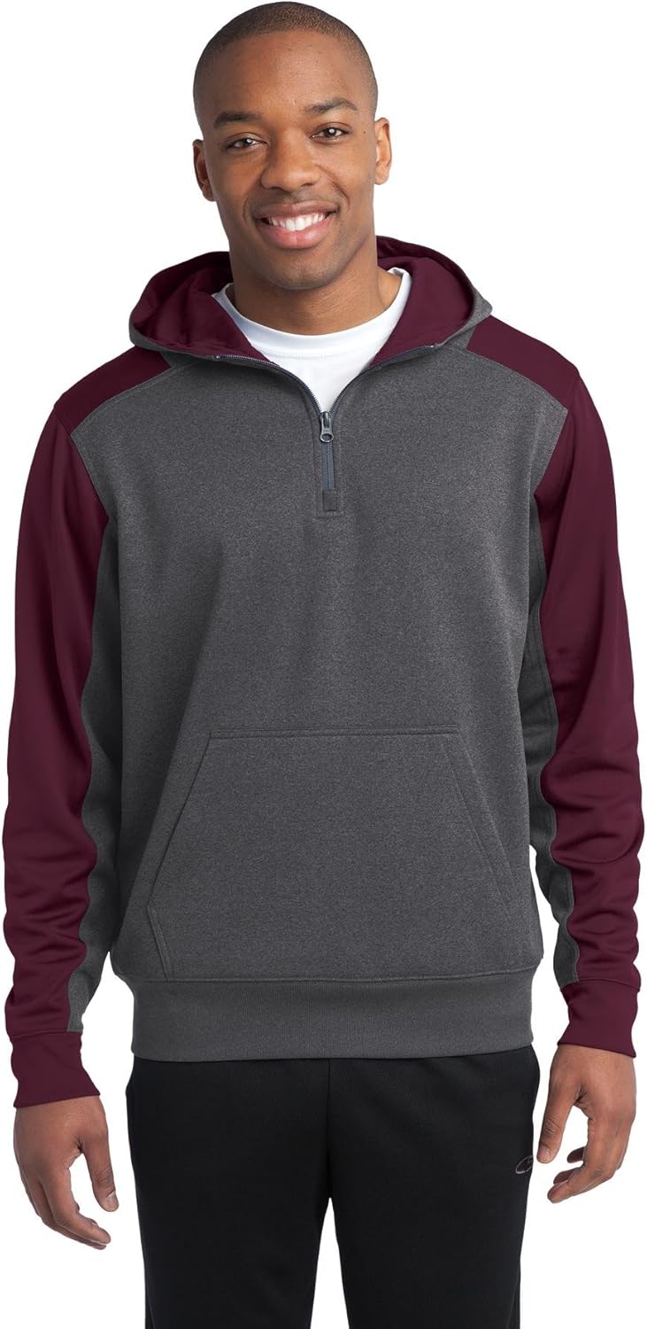 Stay Warm in STYLE with SPORT-TEK 1/4-Zip Hoodie!