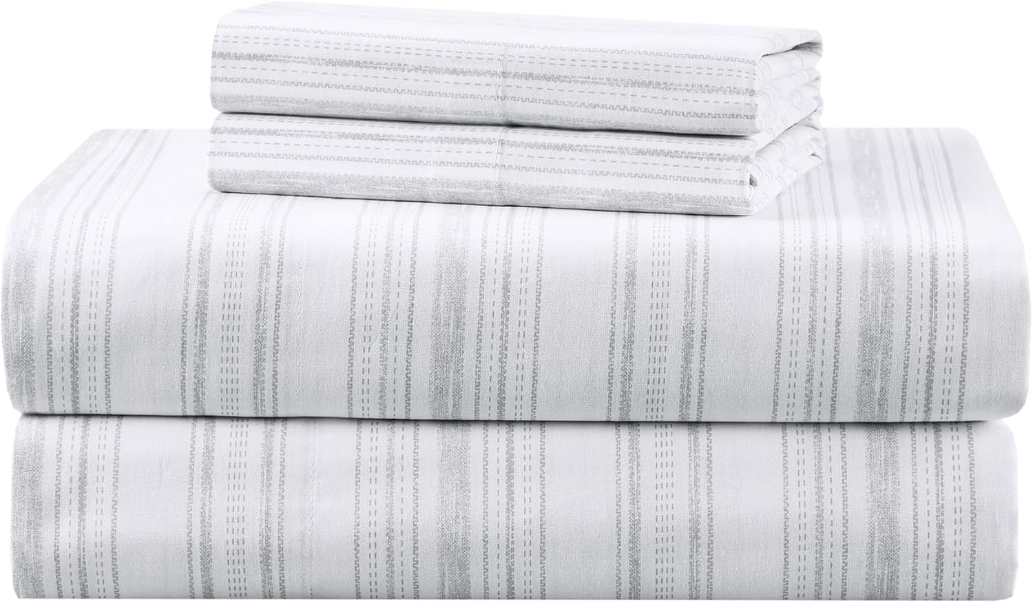 Comfort Spaces 100% Cotton Queen Sheets Set for All Seasons