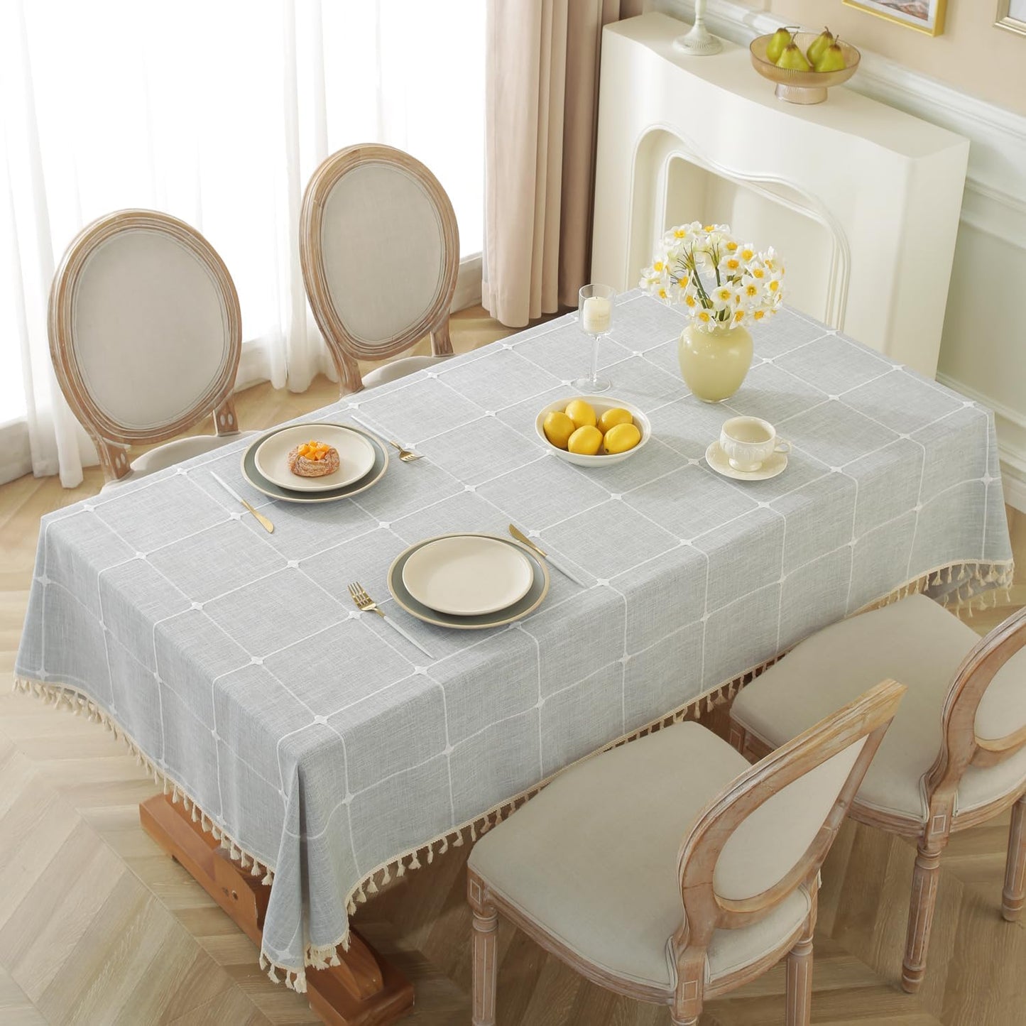 Alsoo Table Cloth Rectangle for Dining Room Rustic Kitchen