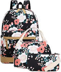 JIANYA School Backpack for Teen Girls - 3Piece Floral Set