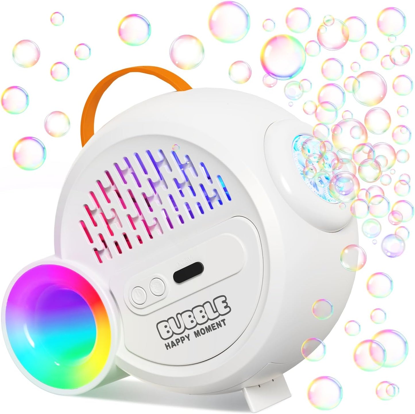 Automatic Bubble Machine for Kids with RGB Light Effects