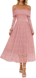 MEROKEETY Women's Floral Print Midi Dress for Weddings and Events