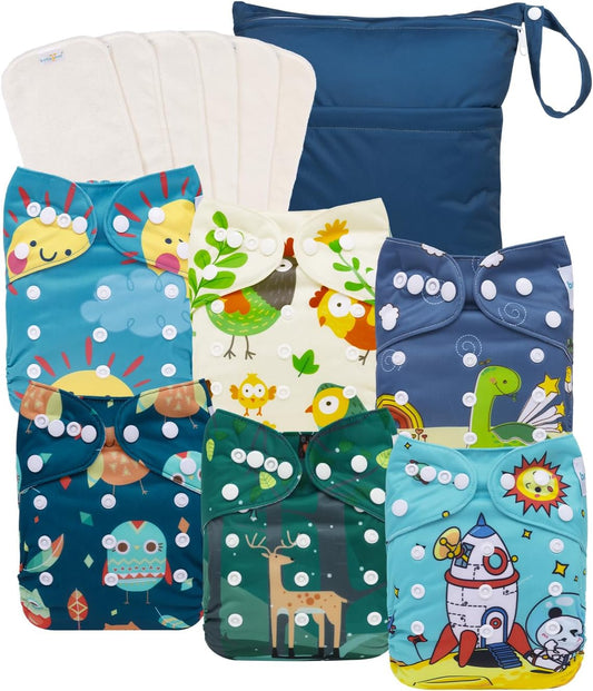 Babygoal 13-Pack Cloth Diapers: Leak-Free & Eco-Friendly!