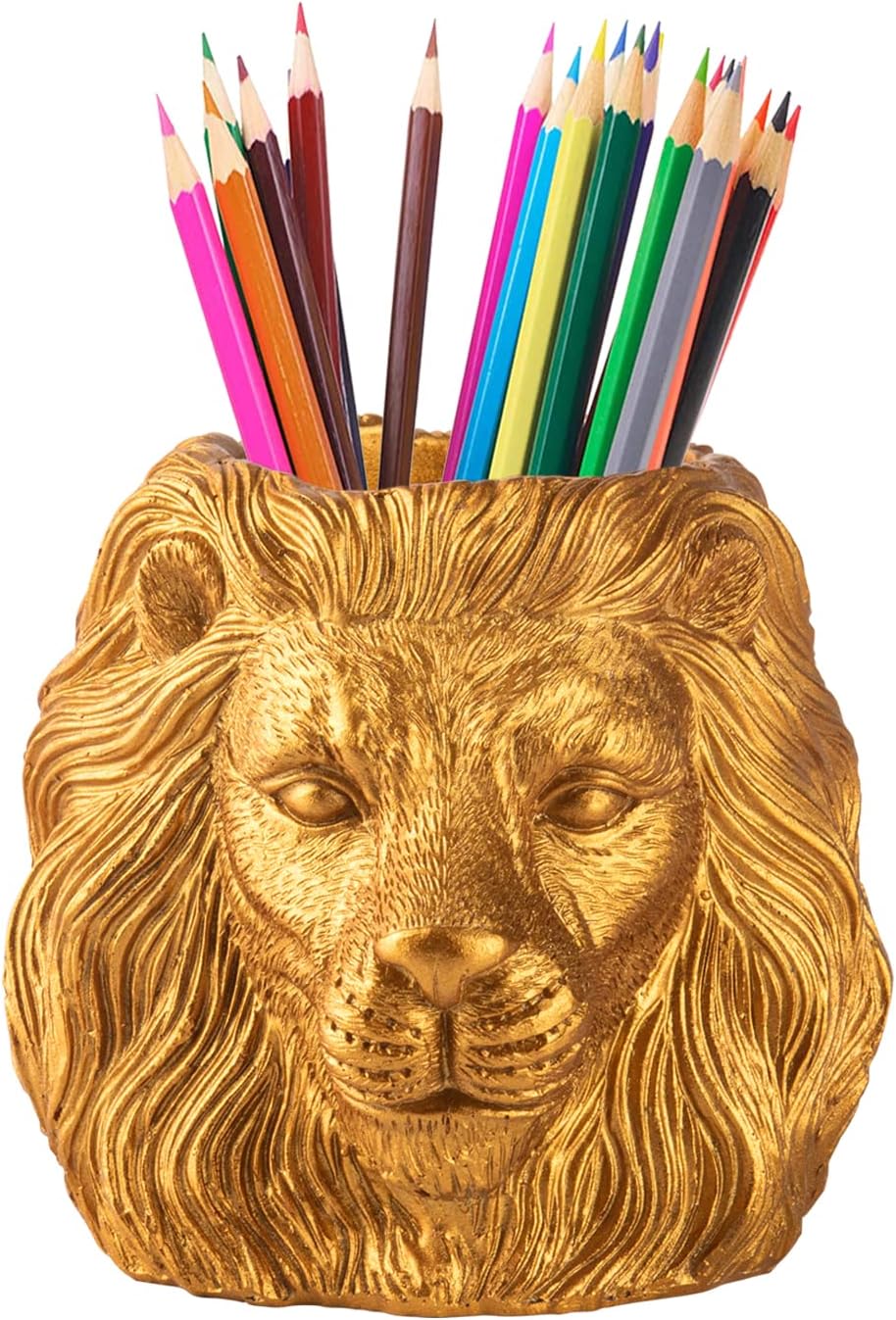Golden Lion Desk Organizer: Elegant Office Essential