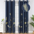 Estelar Textiler Blackout Window Curtain Panels Navy Blue - Thermal