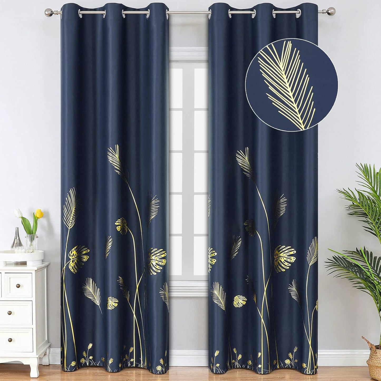 Estelar Textiler Blackout Window Curtain Panels for Elegant Rooms