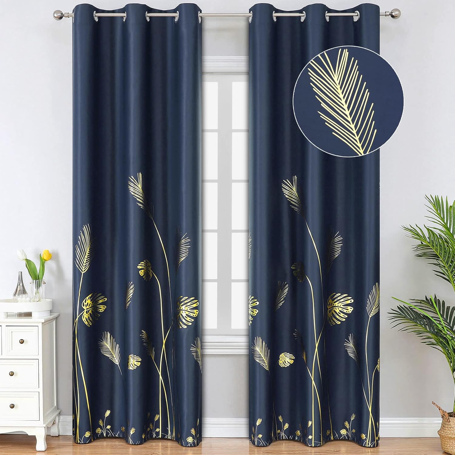 Estelar Textiler Blackout Window Curtain Panels for Elegant Rooms