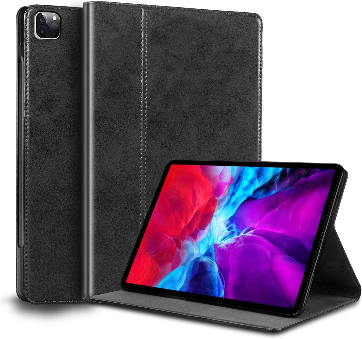 Genuine Leather Case for iPad Pro 11-inch - Classic Black Style