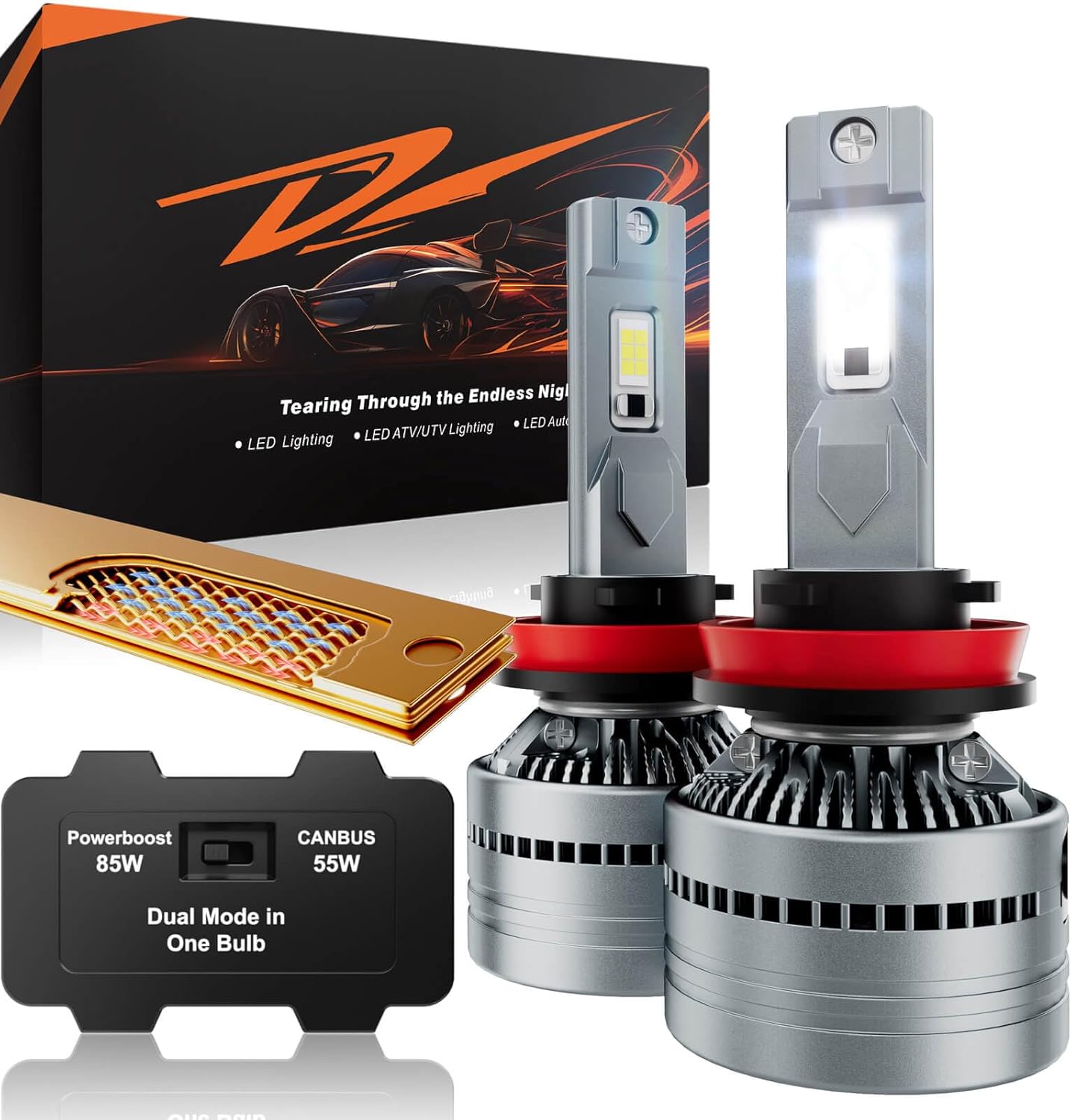 LUXSTER Dracarys 60000LM H11 H9 LED Bulbs with Vapor Cooling