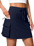 16ft Cargo Skort with 6 Pockets - High Waisted Golf Travel Hiking