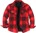 ZENTHACE Sherpa Lined Flannel Shirt Jacket - Heavyweight Warmth