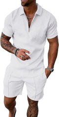 UOUA Mens Summer Track Suits 2 Piece Shorts Sets (Style ZM3D)