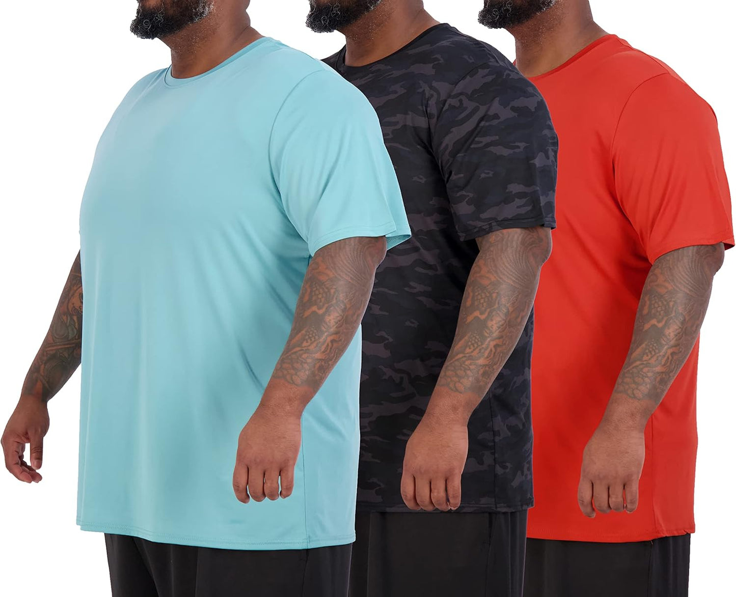 Real Essentials Big & Tall Tech Stretch T-Shirts for Men