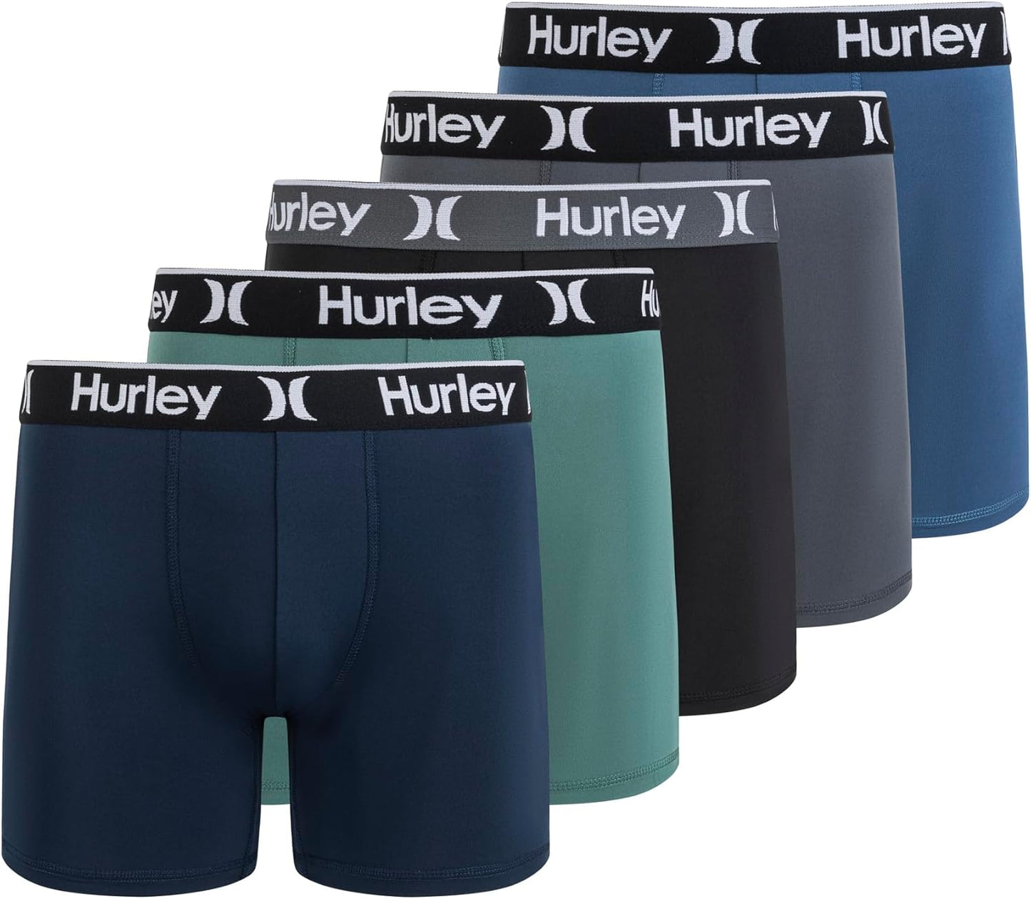 Hurley 5 Pack Stretch Boxer Briefs for Ultimate Comfort