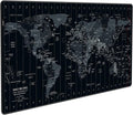 Large World Map Mouse Pad Extended Desk Mat - Smooth, Stitched Edge