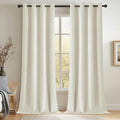 Mousse White Blackout Curtains 96 in - Luxury Thermal Velvet Panels