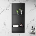 Stainless Steel Shower Niche 30 in x 12 in Matte Black - Three Tier