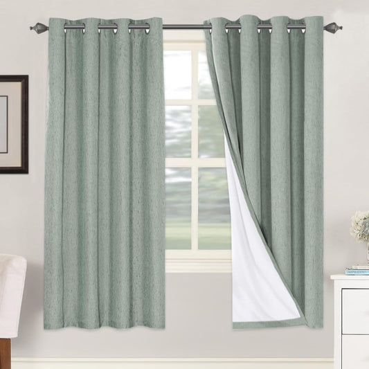 100% Blackout Curtains for Bedroom by H.VERSAILTEX - 52x72 in