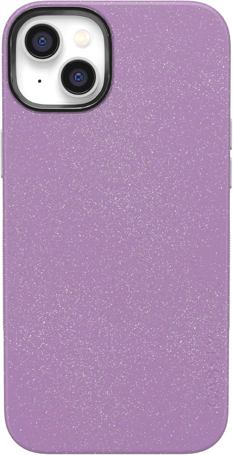 Casely iPhone 14 Case - Lavender Waves with Bold Protection