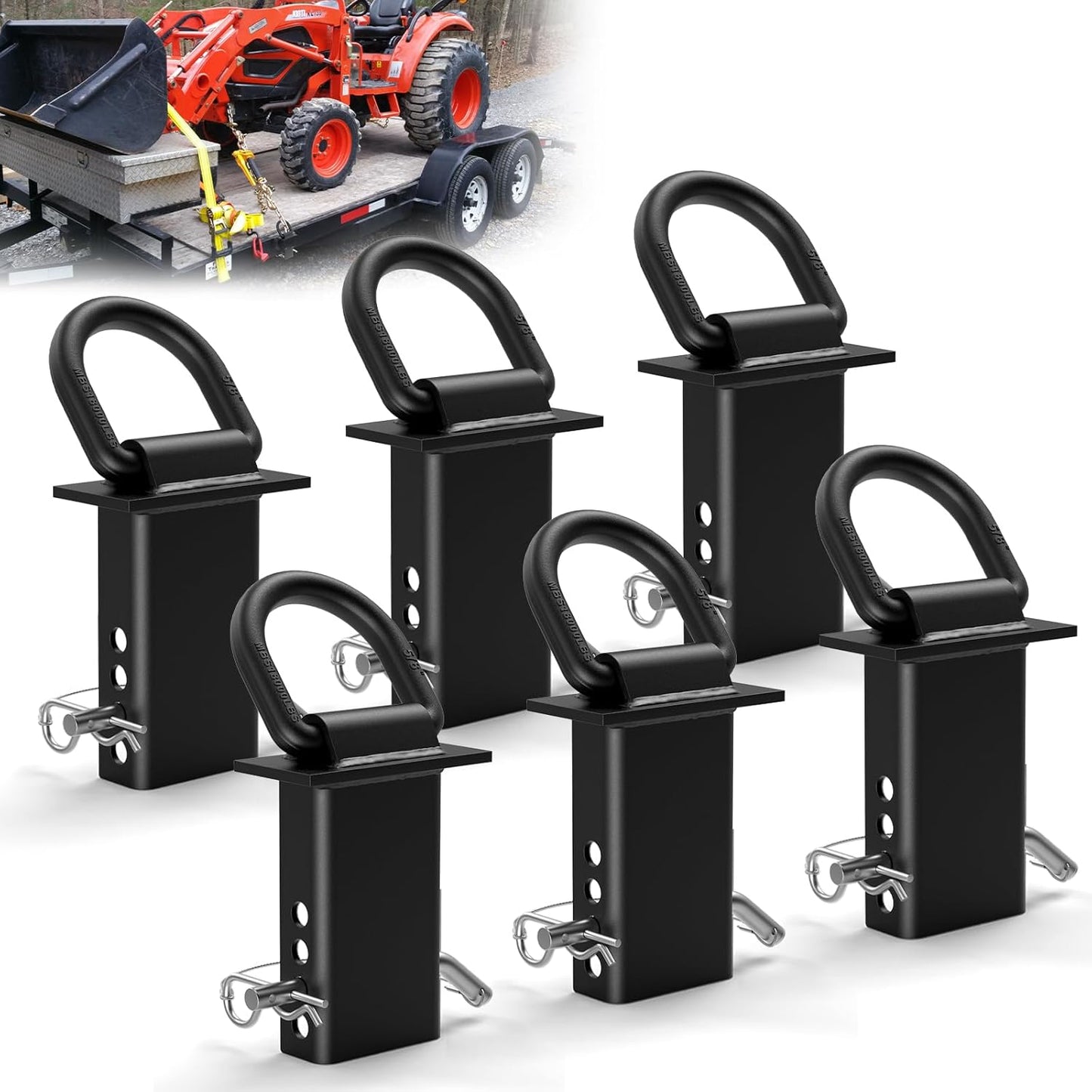 Heavy Duty 5/8 Stake Pocket Tie Down D Rings for Trailers