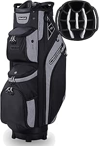 Yovital 14 Way Golf Cart Bag with Cooler and Rain Hood Design