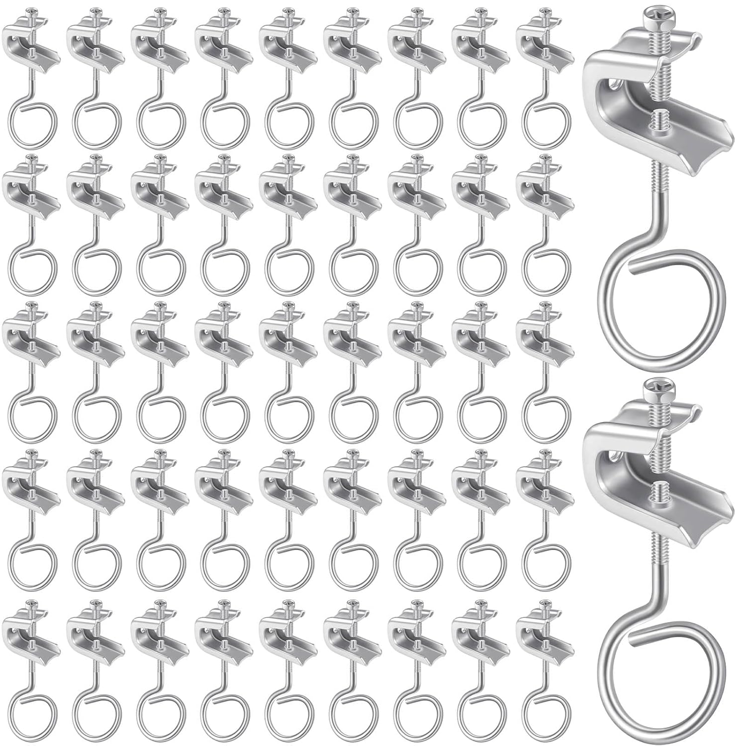 Hicarer 50 Set 1/4in x 20 Beam Clamp Steel C Clamps for Versatile Use