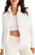 Puffer Vest Women Sleeveless Quilted Stand Collar - Warm Fit